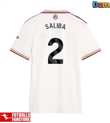 Arsenal William Saliba #2 Tredje Tröja Dam 2025-26 Kortärmad